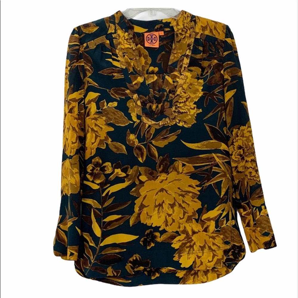 Tory Burch Silk Tunic Blouse Top